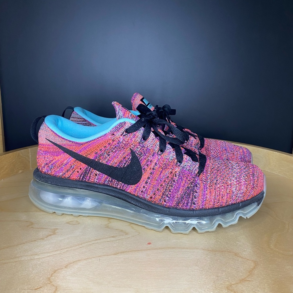 Nike Women’s Flyknit Air Max Copa Hyper Orange Shoe Black Multi Color